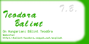 teodora balint business card