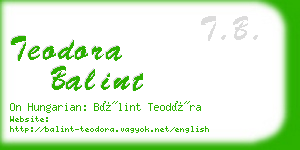 teodora balint business card
